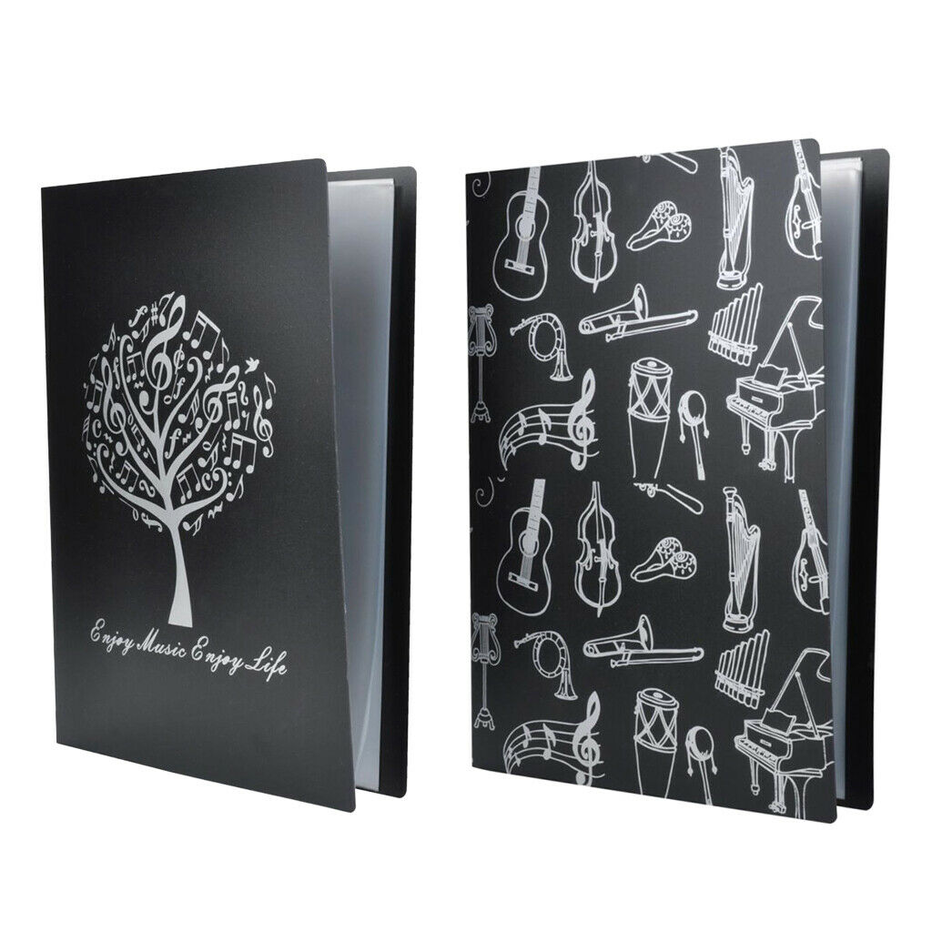 2Pcs PVC Files Storage Music Score Folder Note for Music Lovers