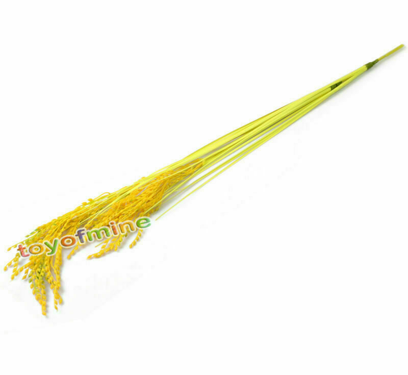 1pcs Long artificial wheat panicle rice flower lifelike paddy bumper harvest