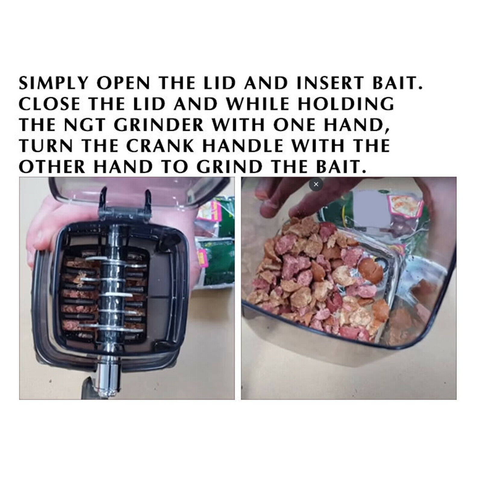Boilie Bait Lure Crusher Pellets Baits Grinder Meshing Box Fodder Tool