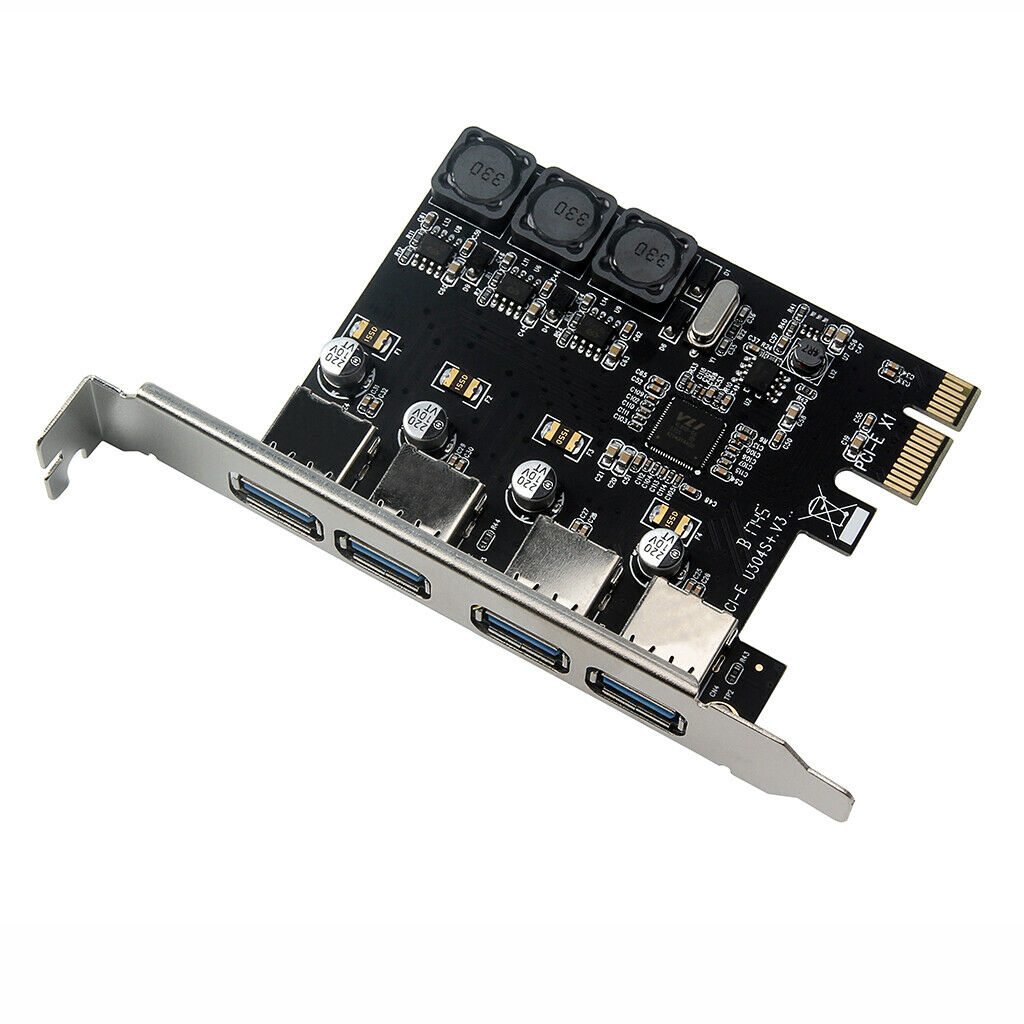 4 Port 5Gbps PCI-E to USB 3.0 PCI Express Controller Expansion Card Adapter