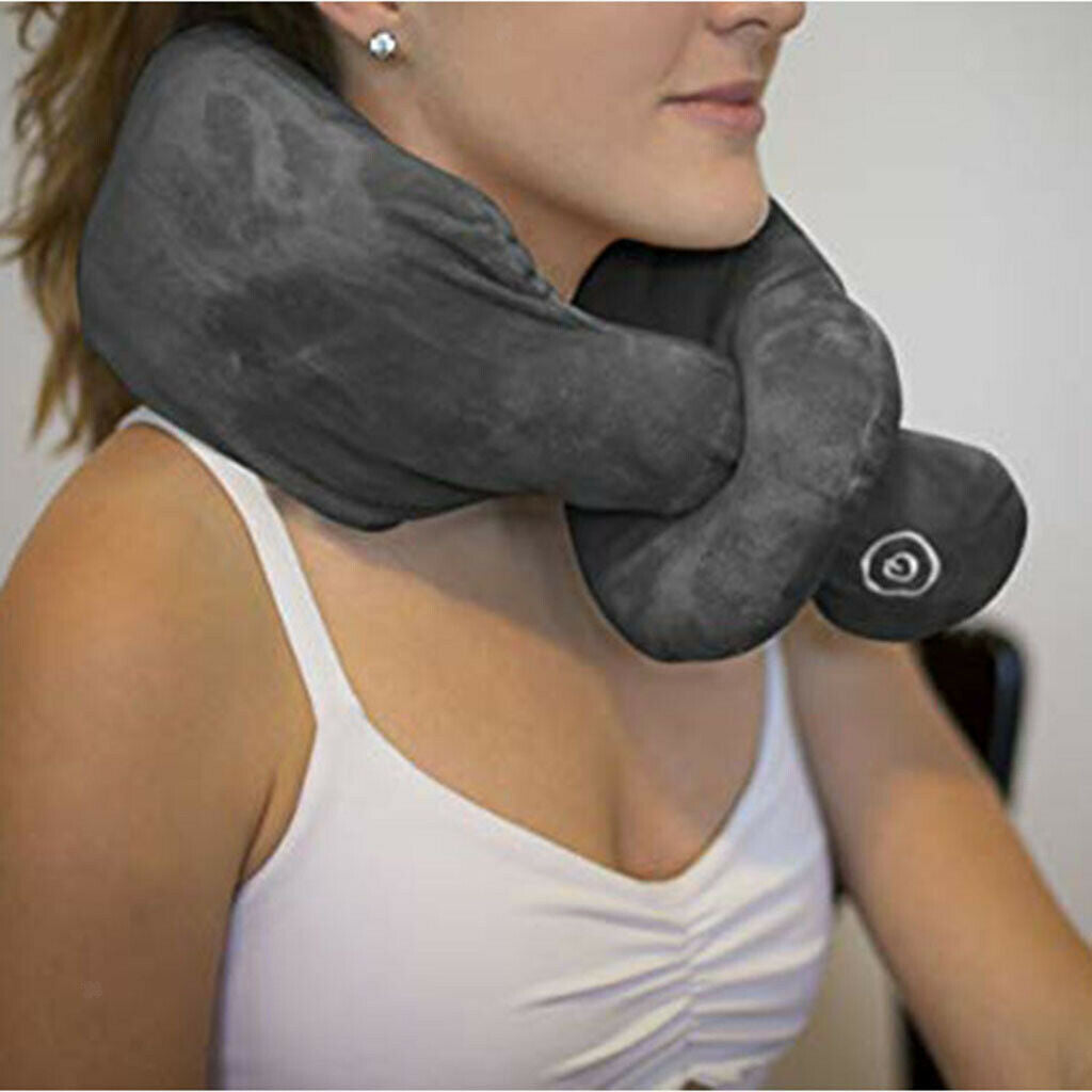 Massage Electric Travel Pillow Neck Support Head Rest Airplane Cushion