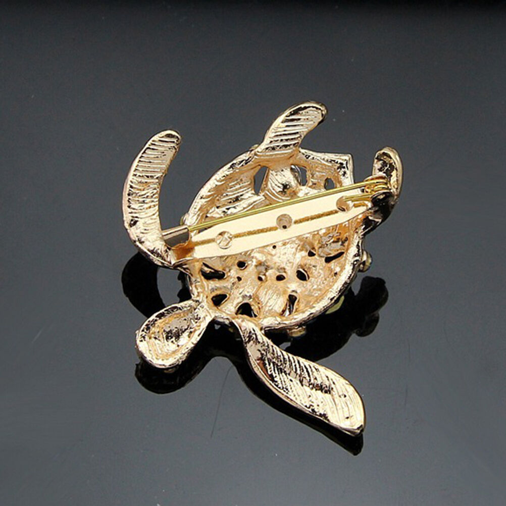 Fashion Charm Rhinestone Blue Turtle Brooch Pin Crystal Brooch Pins Jewelr.l8