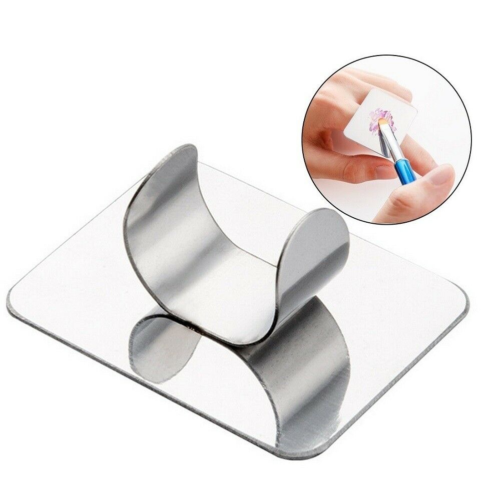 Stainless Steel Ring Mini Ring Small Square Palette Nail Art Makeup Palette