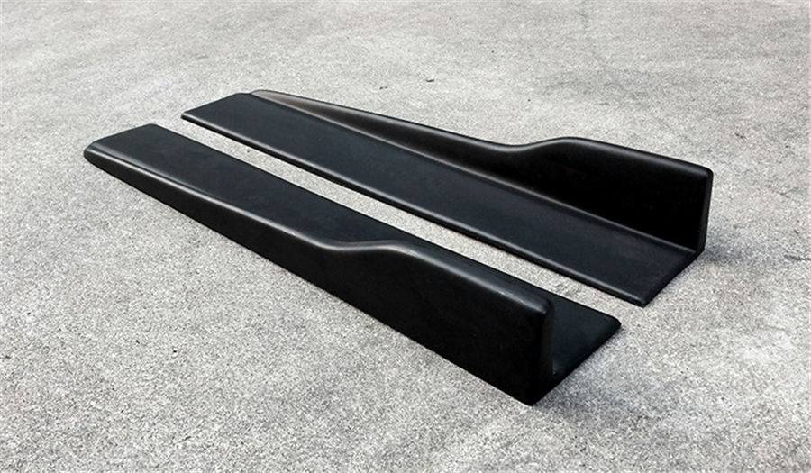 Black ABS  Side Skirt Rocker Splitters Winglet Wings Car body kit Decorative