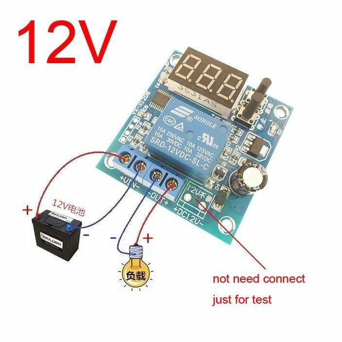 12V Battery Low Voltage cut off On Switch Controller Excessive Protection Module