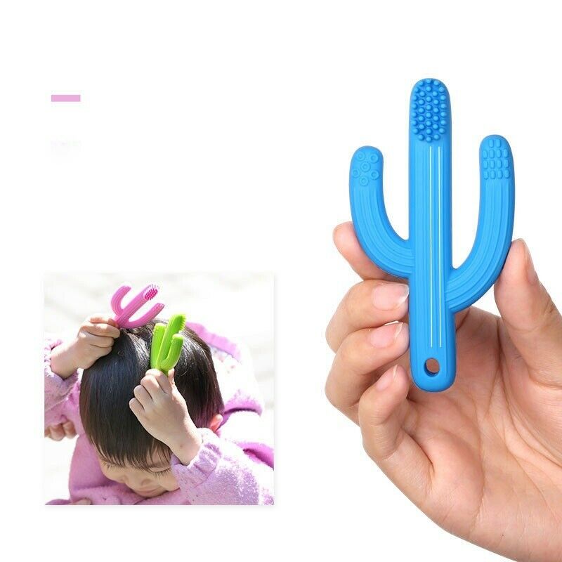 Biting Sensory Kid Baby Chewy Fiddle Autism Cactus Toys Chew Teething Colored