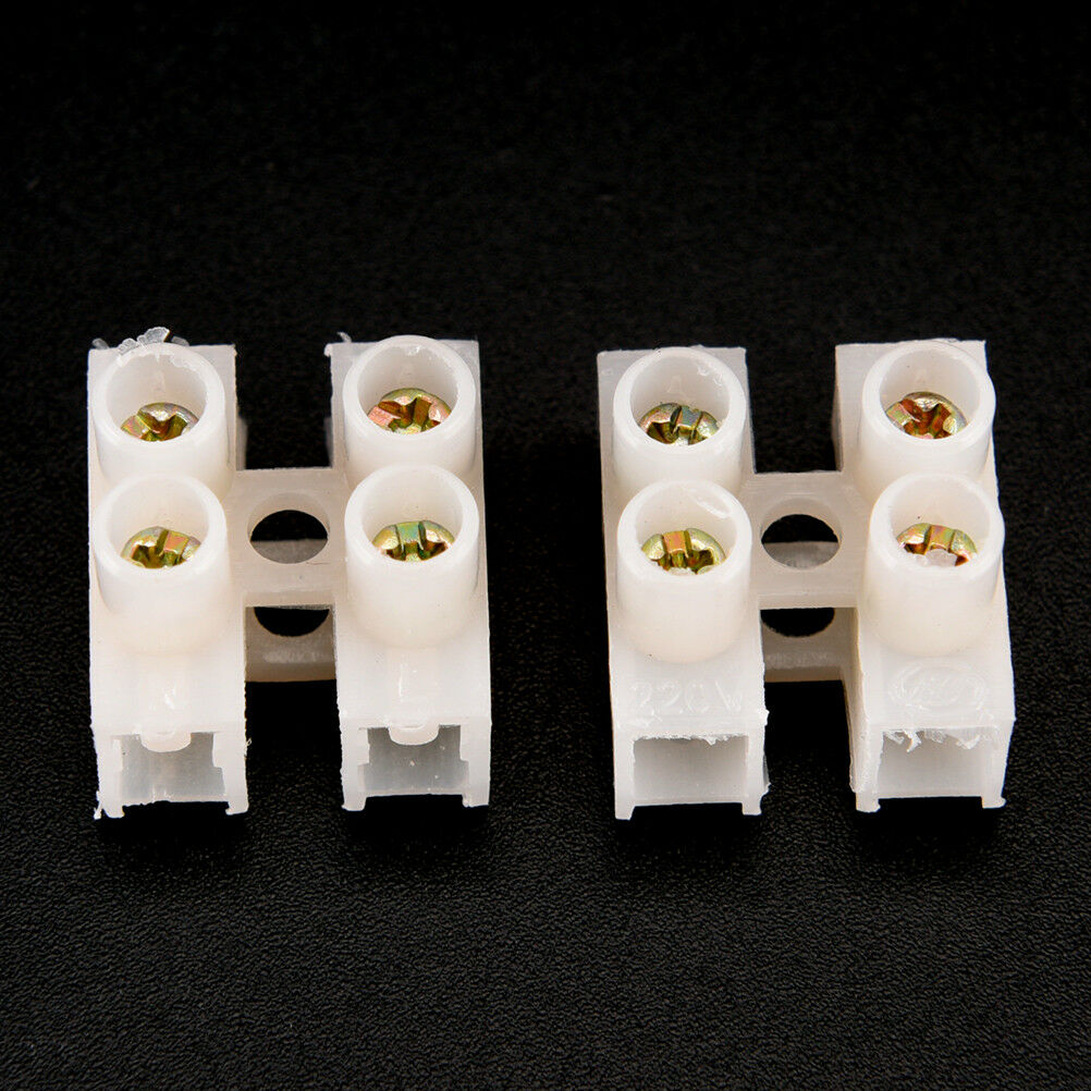 10PCS Practical Durable 10A 2 Way Electrical Screw Terminal Block Connecto.l8