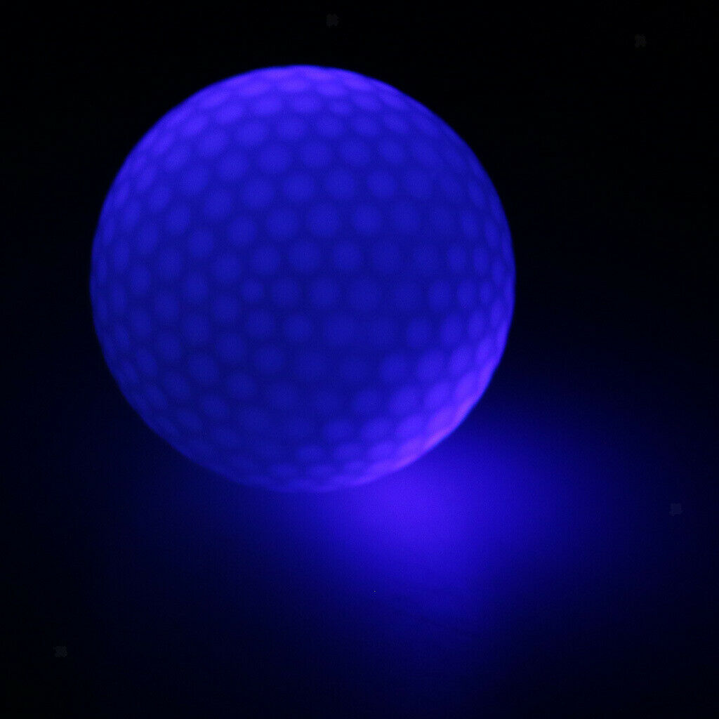 3Pcs Glow In Dark Blue LED Golf Ball Night Golf Sports