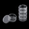 Storage Stackable Interlocking Clear Containers 5 Layers Round Plastic Jars For