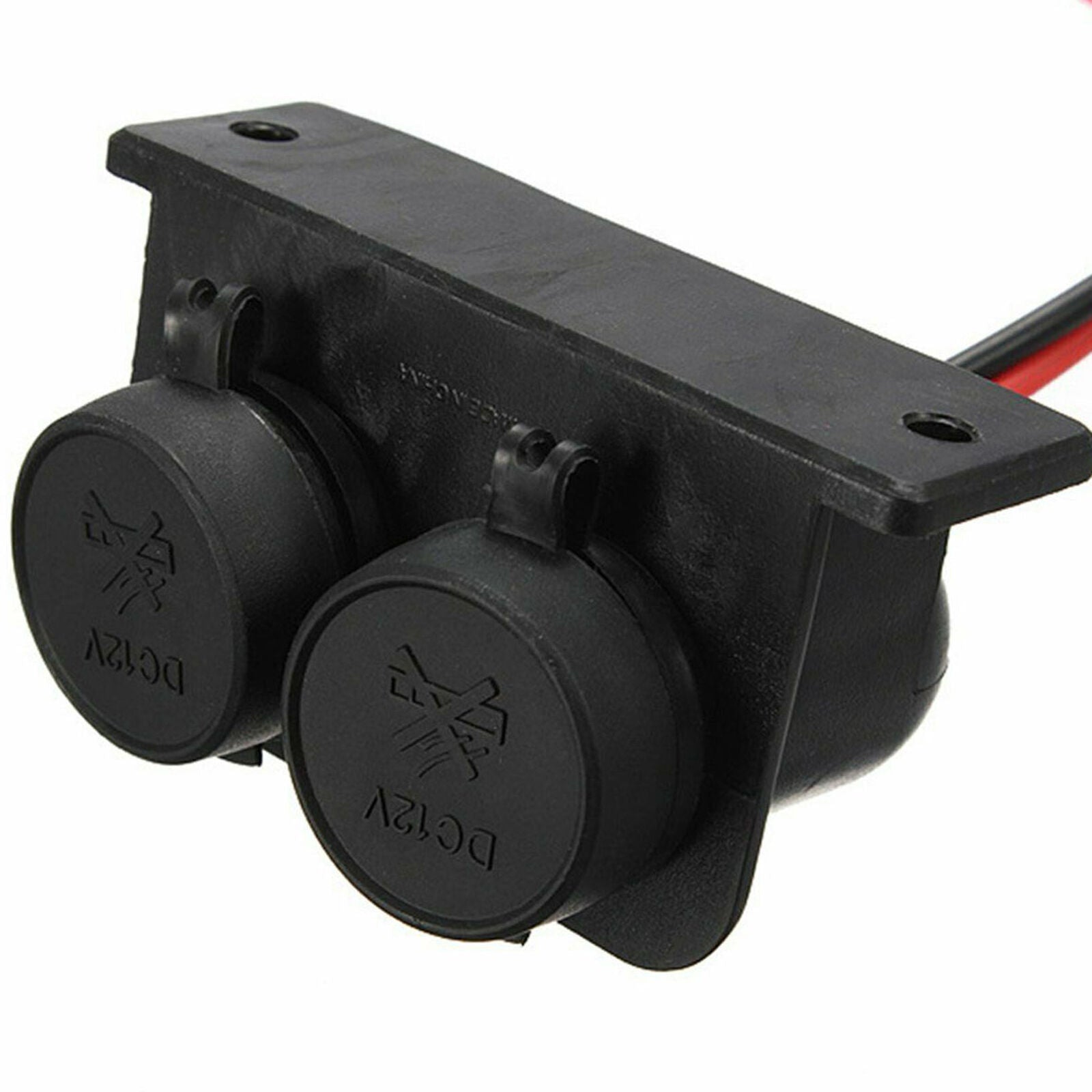 12V Car Motorbike Lighter Dual Female Socket Outlet Power Waterproof