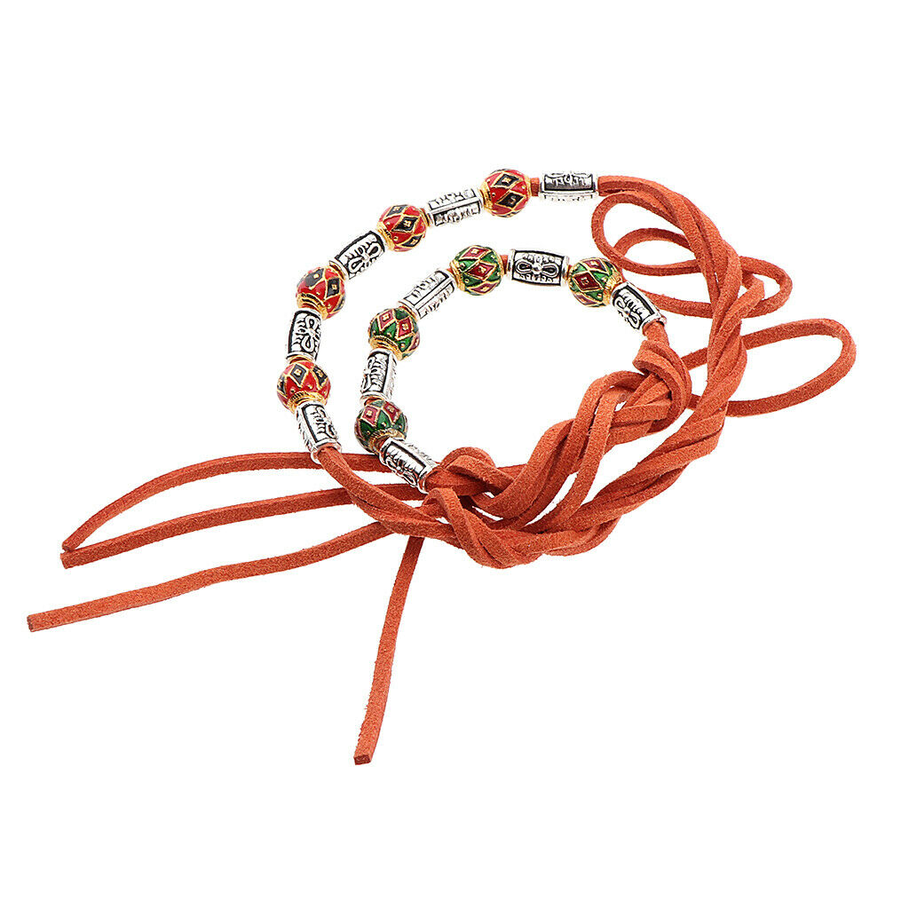 2Pcs Hair Ties Alloy Spacer Beads Necklace Jewelry DIY Bracelet Pendants 03