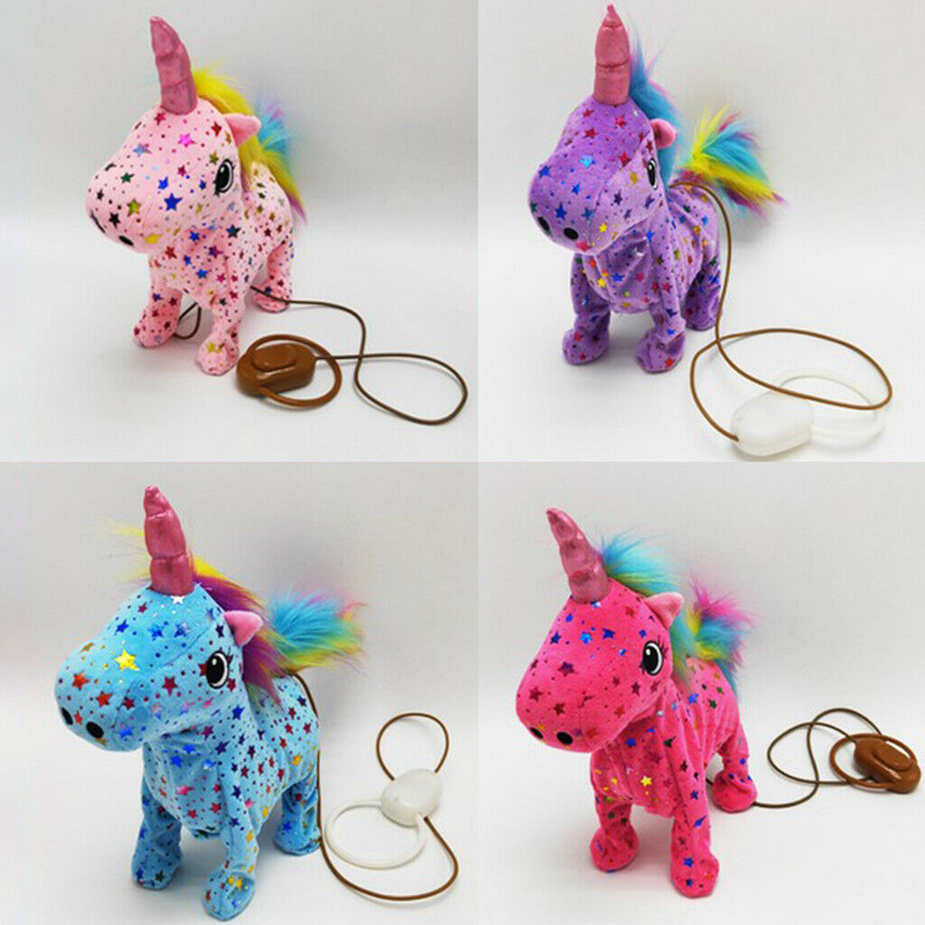 Plush Pet Horse Electric Robot Walking Horse Singing Kid's purple