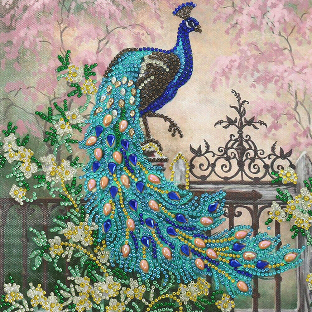 5D Part Drill Special-shaped Diamond Painting Peacock Rhinestone Mosaic Kit @