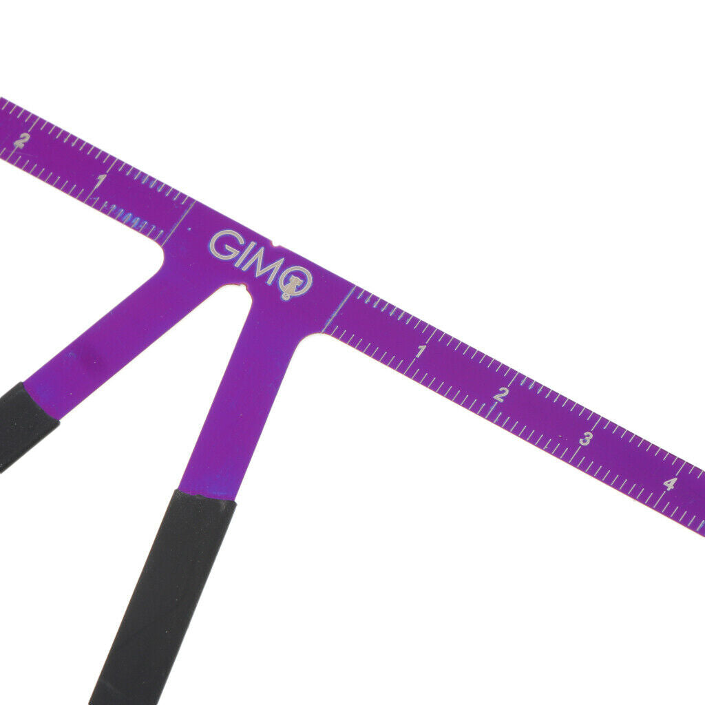 3-Point Tattoo Eyebrow Makeup Caliper Stencil Shaper Balance Ruler Purple