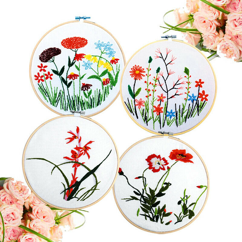 8cm Bamboo Frame Embroidery Hoop Ring DIY Cross Stitch Machine Loop Se.l8