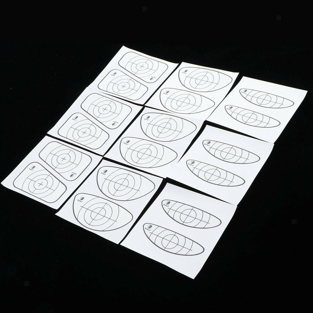 9 Sheet Golf Impact Labels Target Tape Stickers for Irons Woods - Total 18Pcs