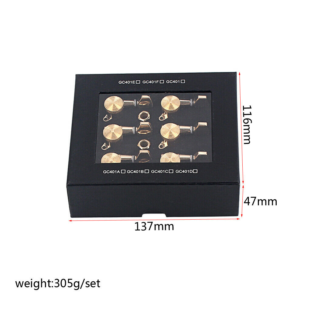 6x Guitar Tuning Pegs 6R for Acoustic Electric Guitar Schaller Style Golden