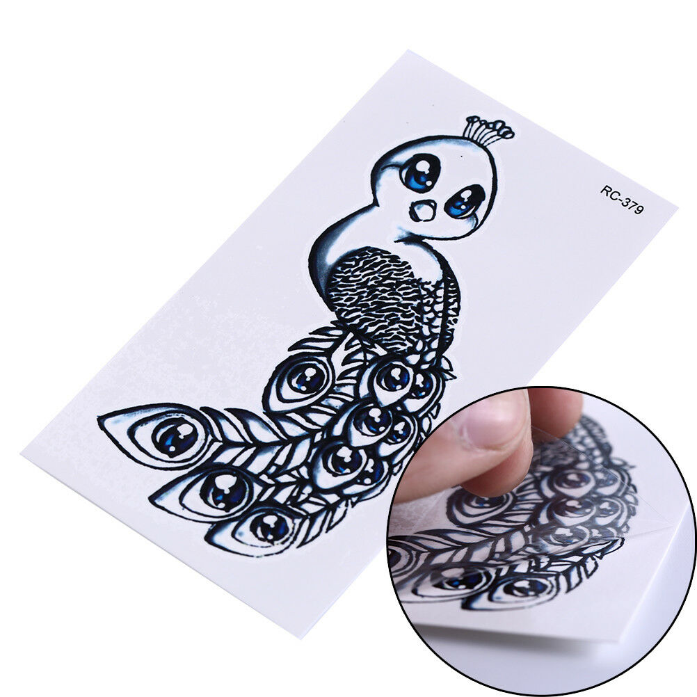 Waterproof Temporary Tattoo Stickers Peacock Water Transfer flash tatoo fakeBDA