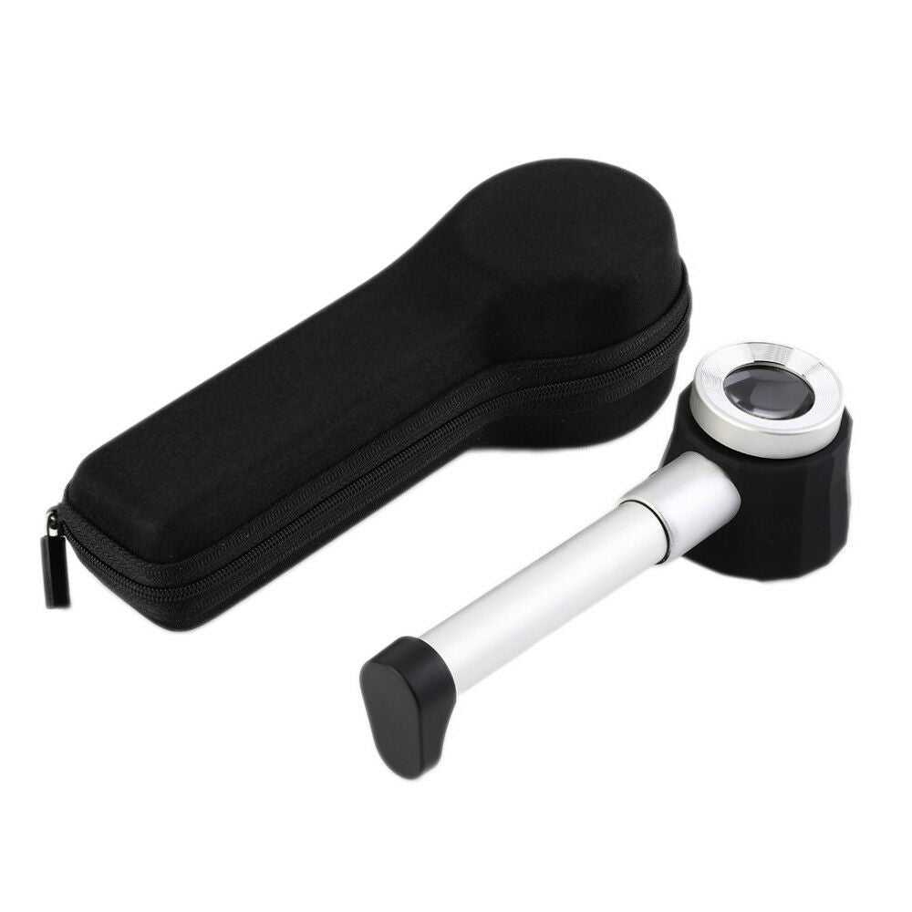 10X Optical High Quality Magnifier glass LED Lighted Jeweler loupe with Scale