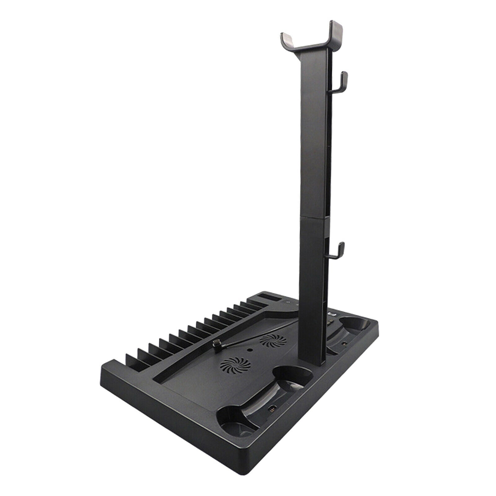 Gaming Charger Vertical Stand w/ Cooling Fan USB Hub For PS5 Dual Controller