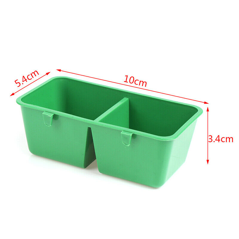 5pcs 2 in 1 Parrot Food Water Bowl Dual Feeding Cup Plastic Pigeons Cage .l8
