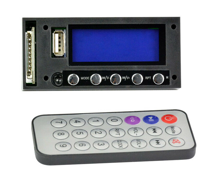 Bluetooth MP3 Decoding Board Blue Screen Stereo Output FM USB SD MMC WAV Decoder