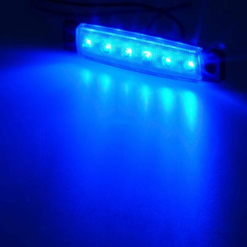 6PC Waterproof Marine Grade 12 volt Large  Blue LED Courtesy Lights