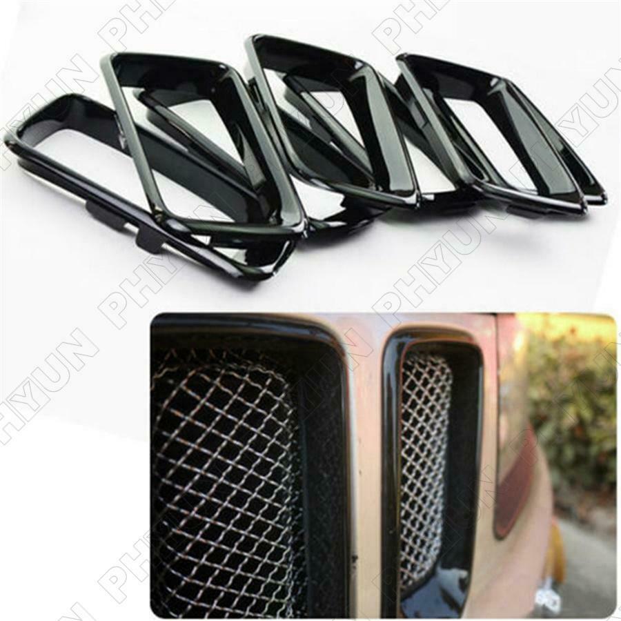 Gloss Black Front Grille Trim Ring Insert Trim For Jeep Grand Cherokee 2014-2016