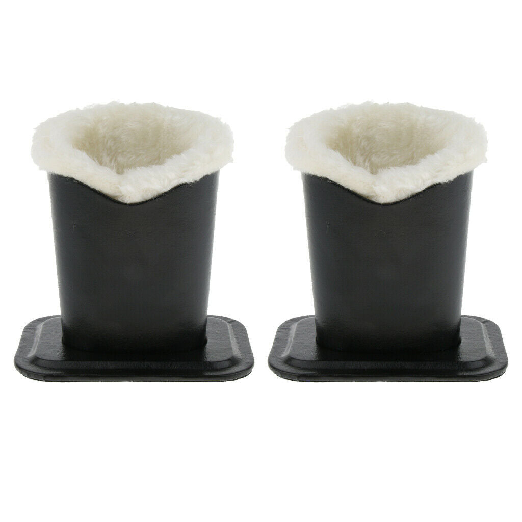 Set of 2 Double Silk Pencil Cases, Glasses Holder with PU Leather Velvet
