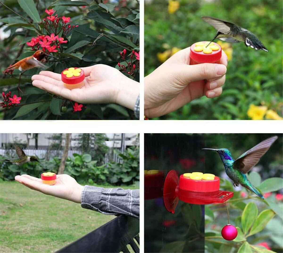Garden Handheld Small Hummingbird Feeder for Outdoor Close Up Bird Feeding