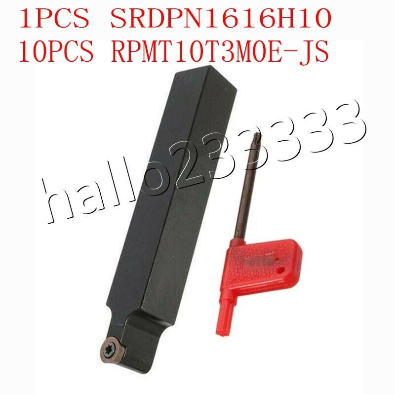 SRDPN1616H10（16mm*100mm）lathe External Turning Tool Holder + RPMT10T3MOE inserts