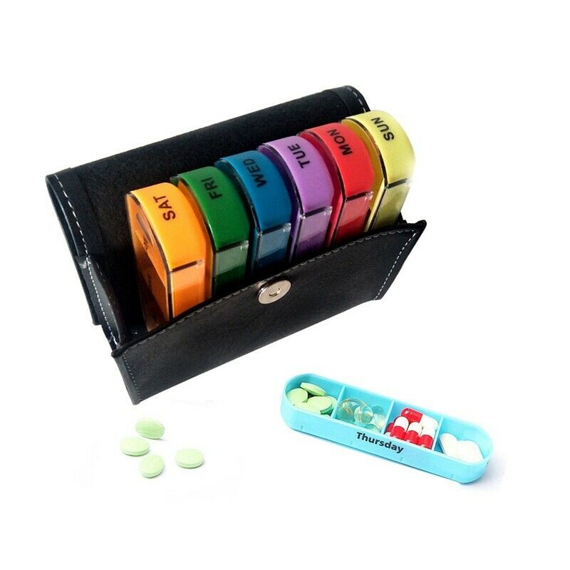 Travel Organizer Wallet Case Pill Box Dispenser Medicine Pill Box Pill