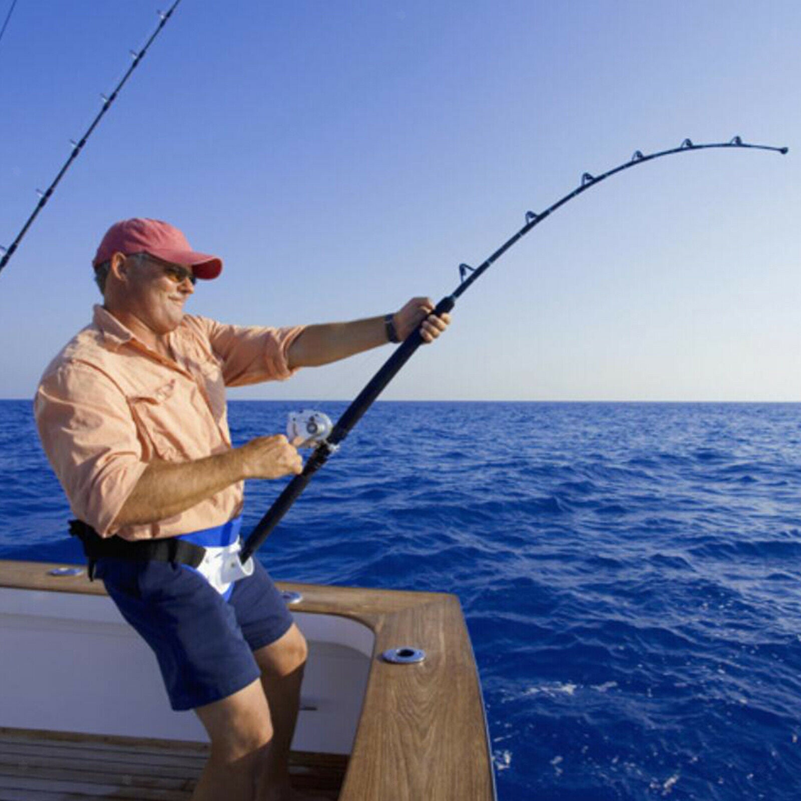Belly Top Fighting Belt Strap Boat Fishing Rod Holder Pole Support Offshore