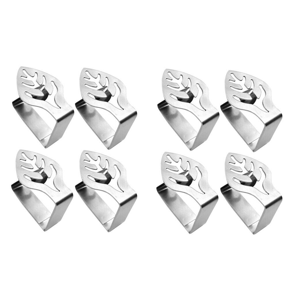 8pcs Flexible Stainless Steel Table Cover Cloth Clamps for Outdoor Picnic Tables