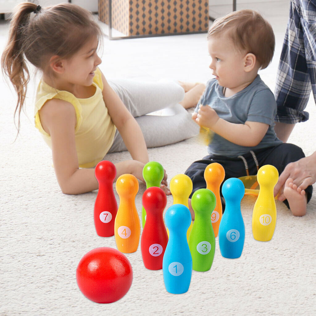 Kids Bowling Set Garden Lawn Games Party Game Children Fun Toys Gift