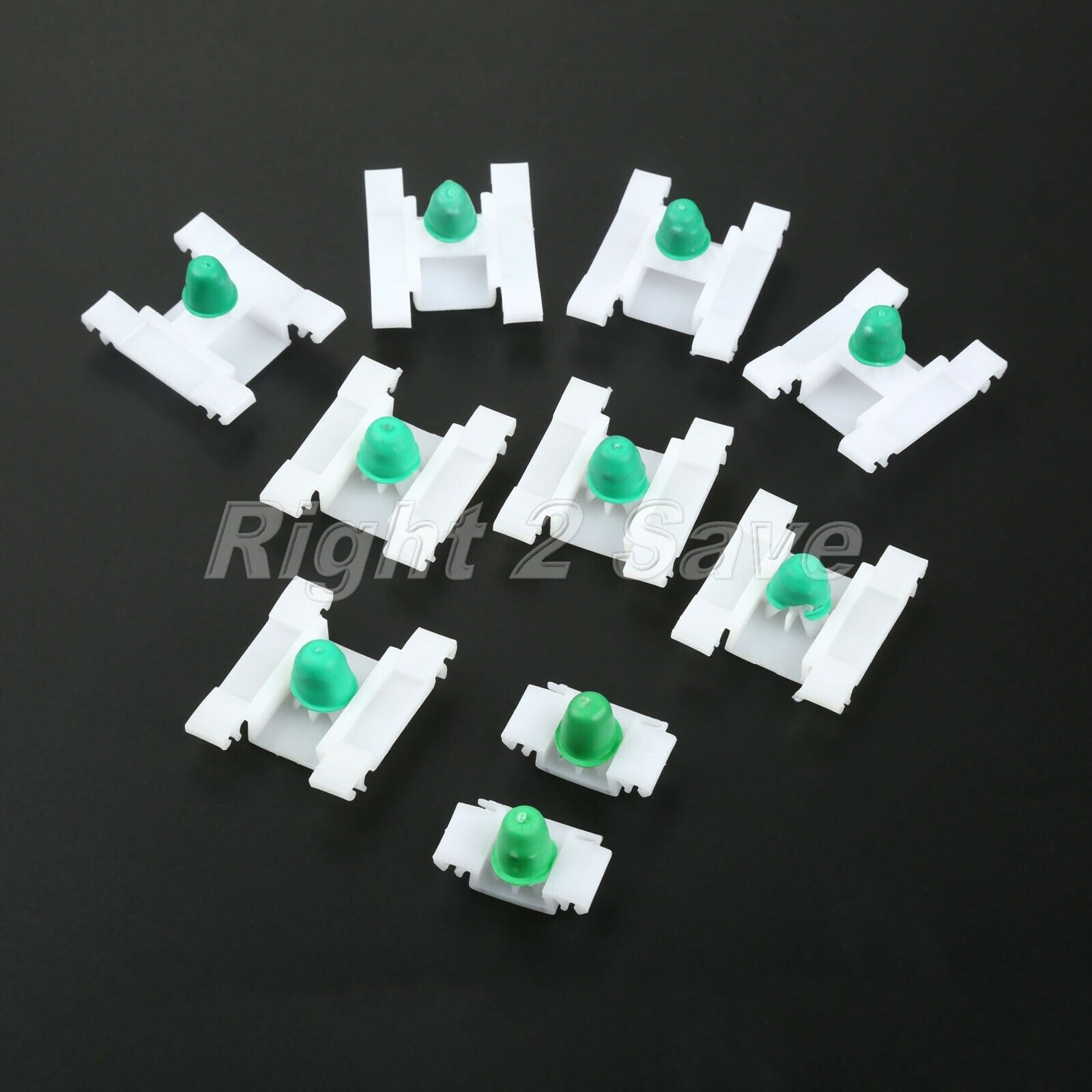 Car 2x Half Clips & 10x Clips Consisting of Long/Short Stem Fit for MK3 Golf