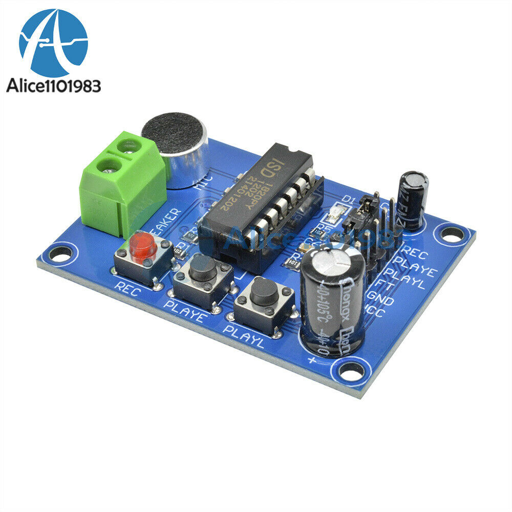 ISD1820 voice board sound recording recorder Playback module on-board microphone