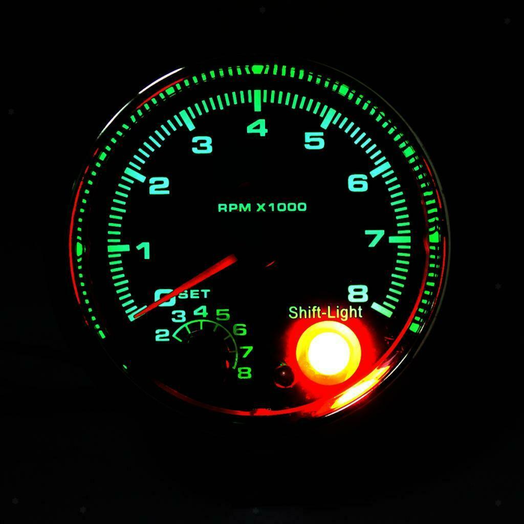 7 Colors 3.75 Inch 95mm Car Tacho Tachometer Gauge with Shift Light