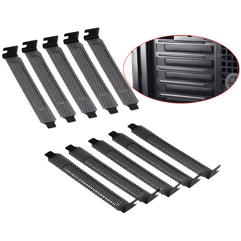 10Pcs New black PCI slot cover dust filter blanking plate hard st BR