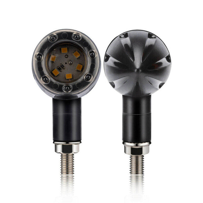 Motorcycle Scooter Bikes Bar End LED Turn Signal Light Corner Indicator Lamp Kit