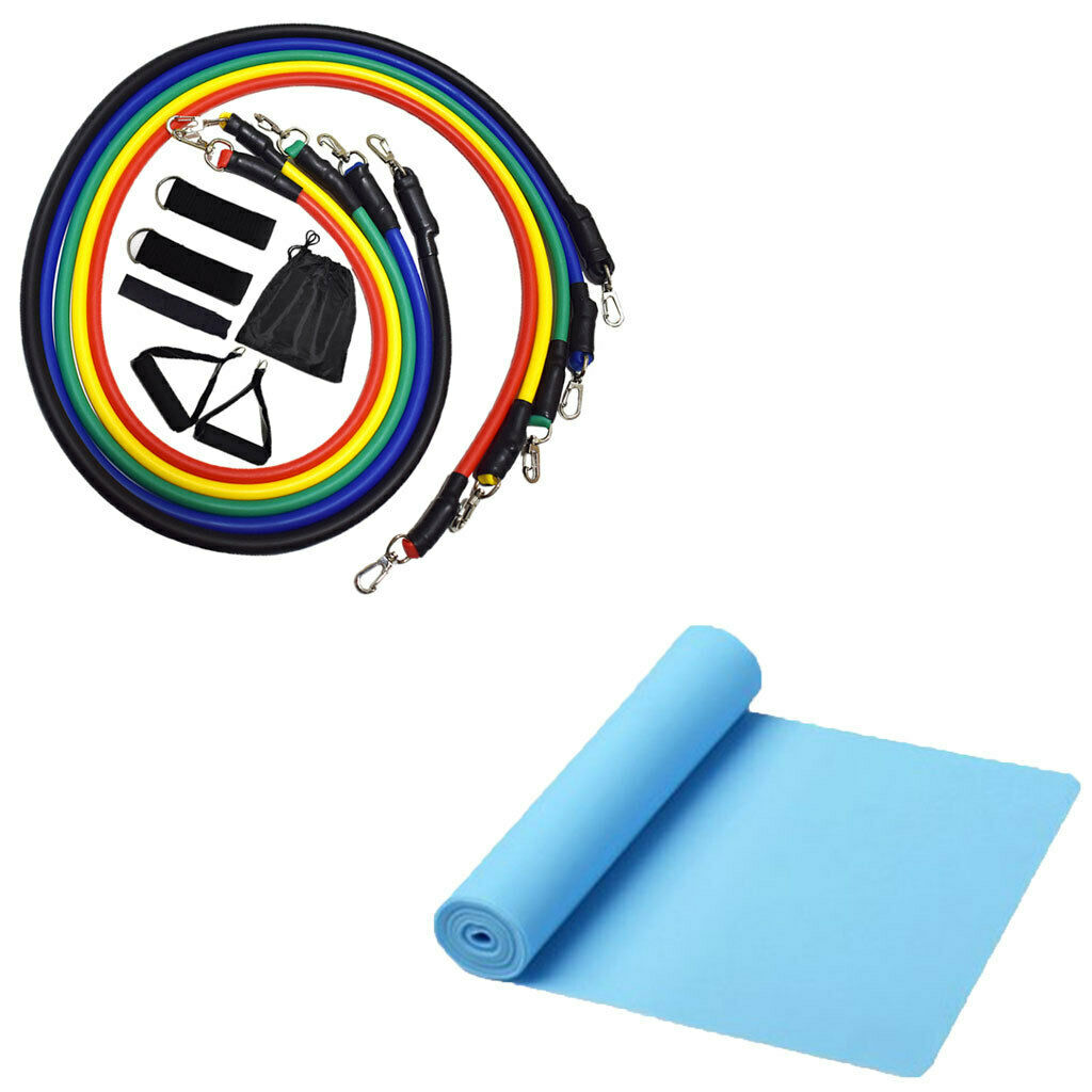 12 Pieces Resistance Bands Set Workout Exercise Tube Gym Skipping Rope Training