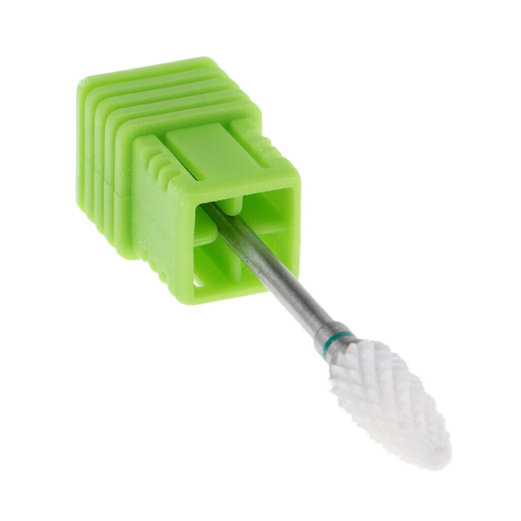3/32 Ceramic Polishing Head Nail Drill Bit for Electric Nail Machine Green-C
