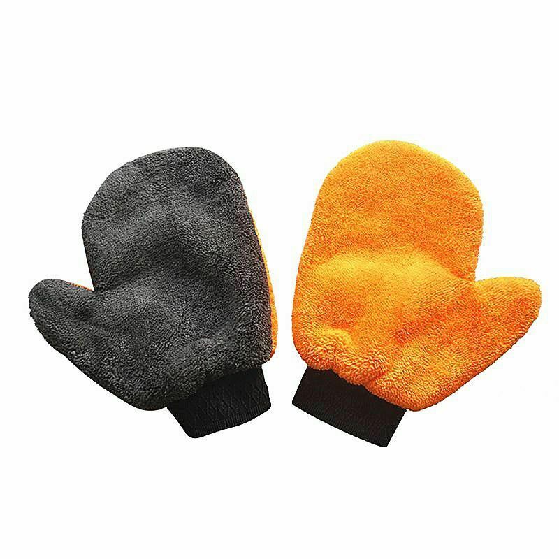 Cleaning Tools Soft Coral Fleece Car Washing Gloves Clean Window Care Furniture