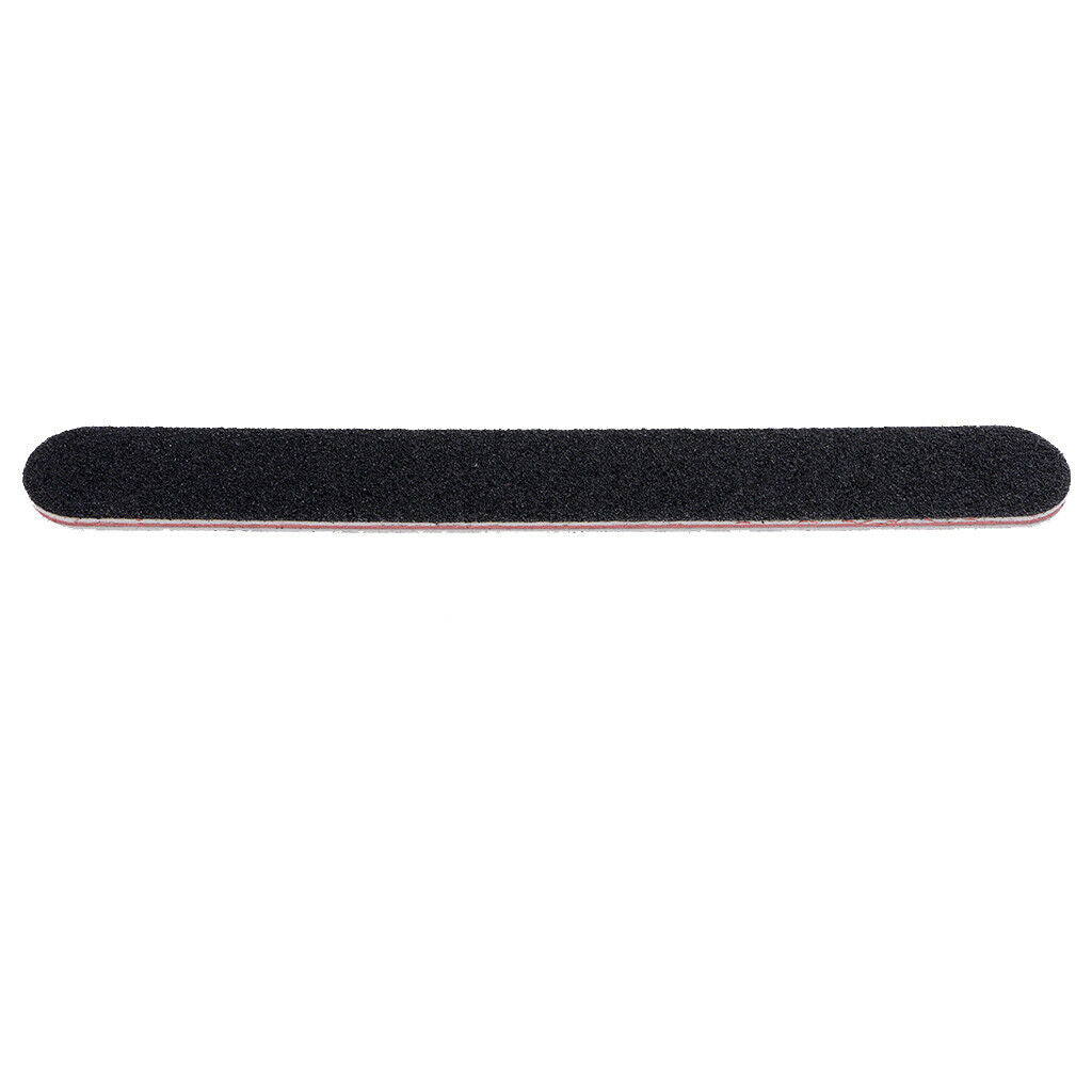 5xBlack Pro Double Sided Manicure Nail File Emery Board Sanding Tools