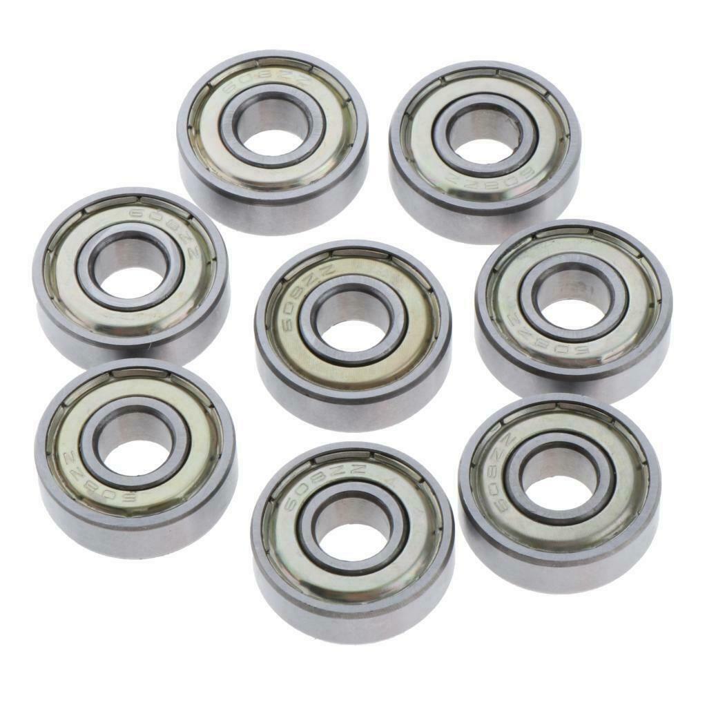 8Pcs Steel  ABEC-9 Skateboard Bearing Inline Skates Longboard Wheel Ball Bearing
