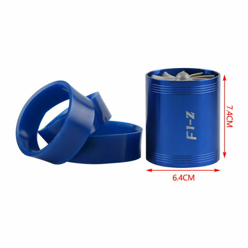 F1-Z Double Turbine Turbo Charger Air Intake Gas Fuel Saver Fan Car Supercharger