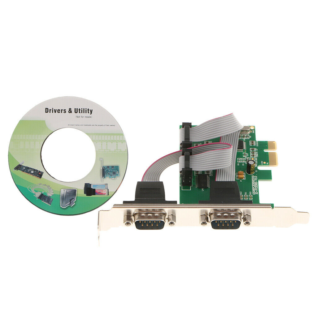 2Port Pci-E Express To Rs232 Serial Expansion Card DB9 COM RS232 Converter