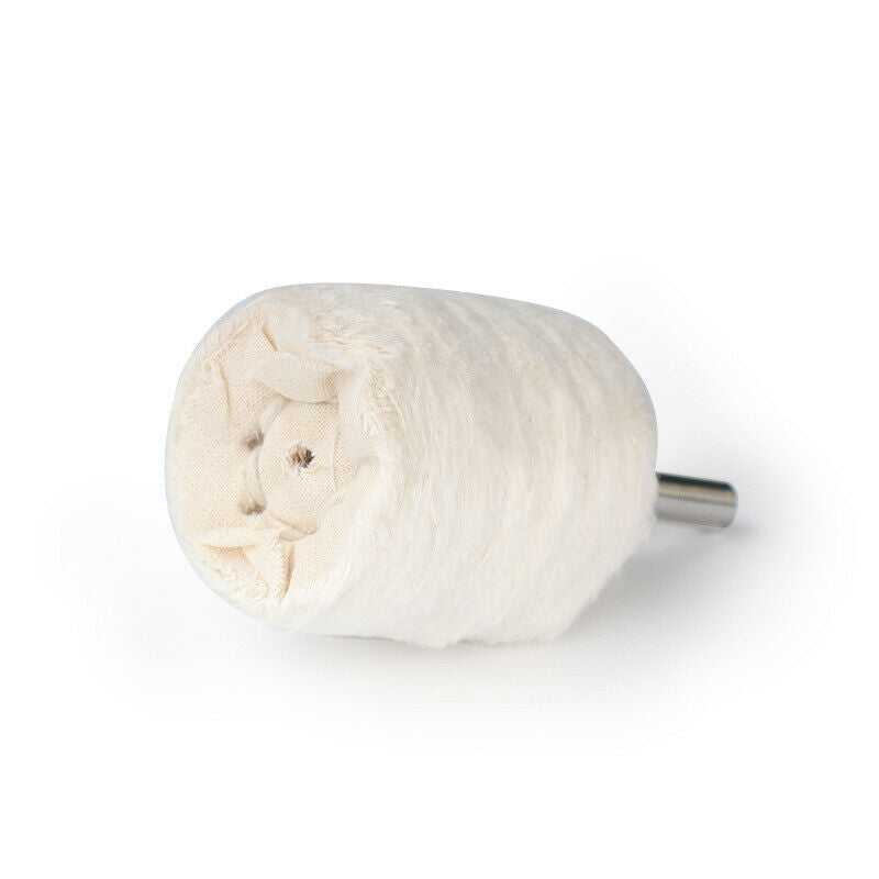 Polishing Wheel 7 Pieces of 6.35Mm Handle Cotton Flannel Polishing Pad Abrasive