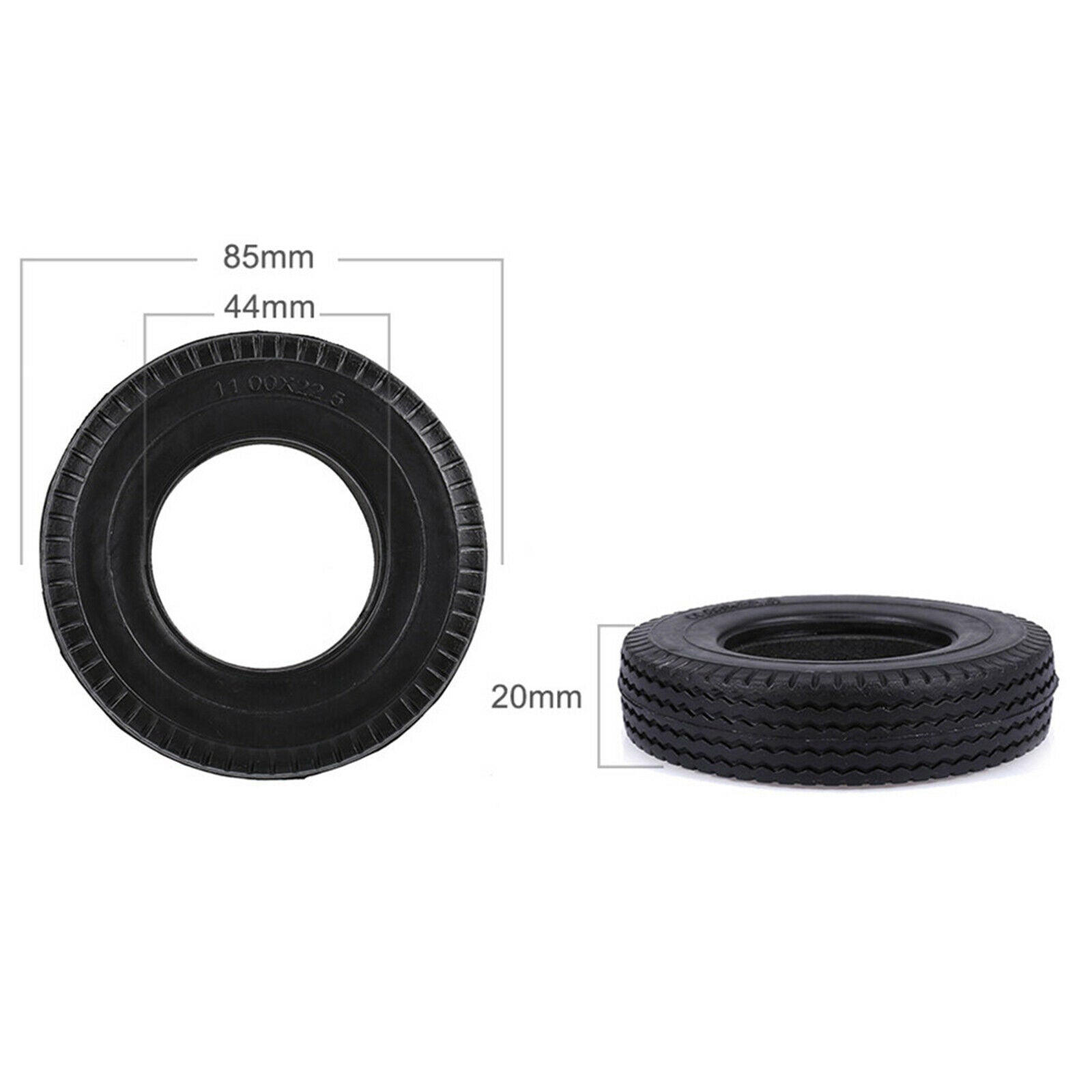 1:14 Rubber Tire for Tamiya Crawler Car Buggy Trailer Tractor Accessories