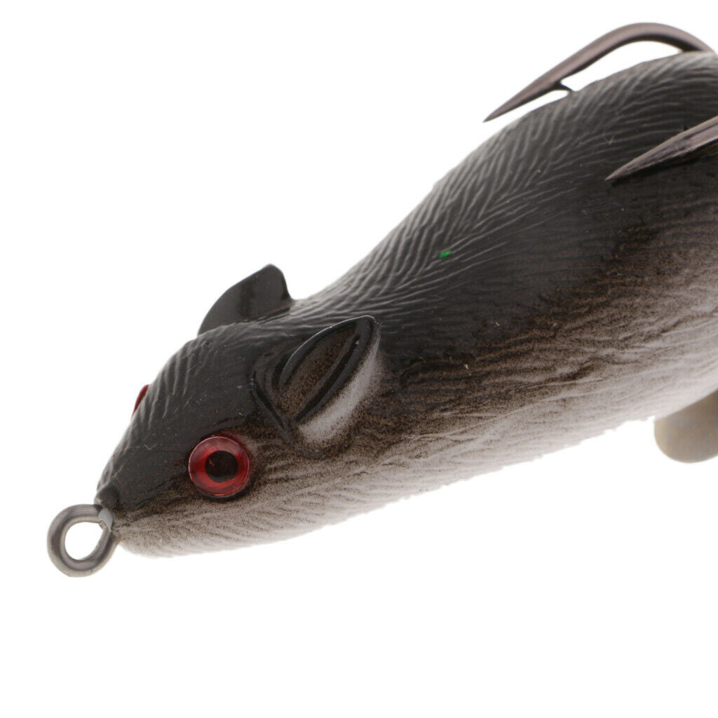 2X Mouse Fishing Lure Hollow Body Frog Topwater Baits For Bass Pike Snakehead